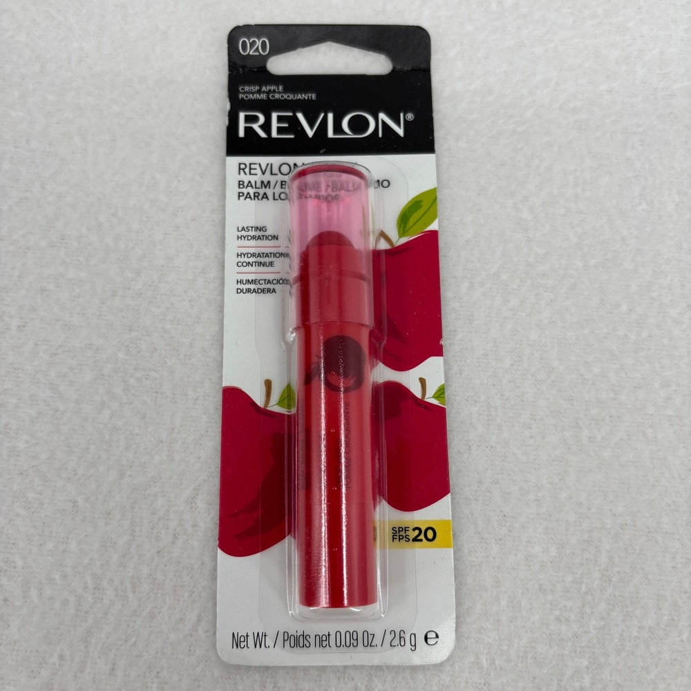 Revlon Kiss Balm Lip Balm SPF 20 020 Crisp Apple 0.09 Oz New